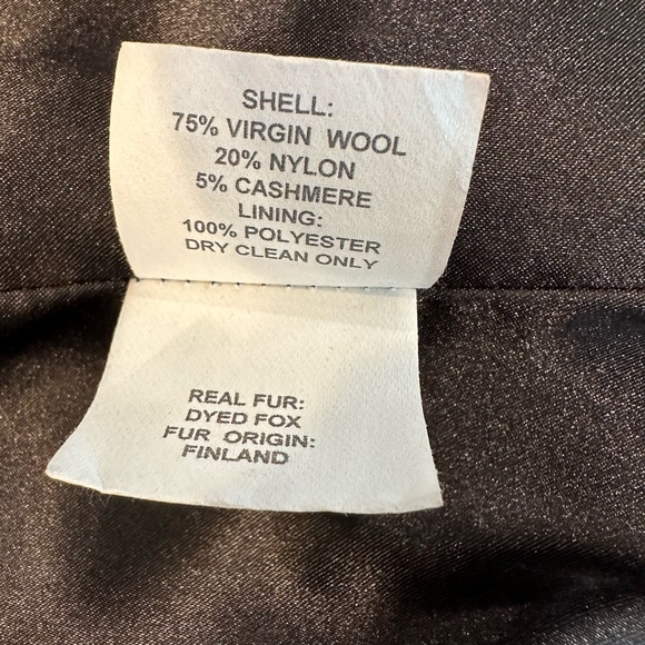 Forecaster BOSTON PLATINUM REAL FOX FUR 75% VIRGIN WOOL Mix Women Hood Coat 16 - Picture 13 of 14